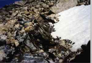 main wreckage still 1/2 under snow