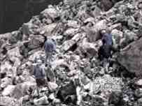 Visitors sort used airplane parts