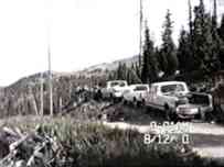 vehicles parked on a spur