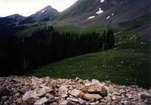looking along the trail to the tooth