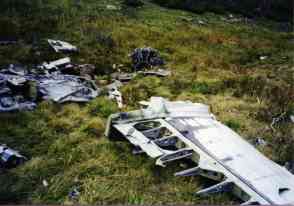 section of wing with engine beyond
