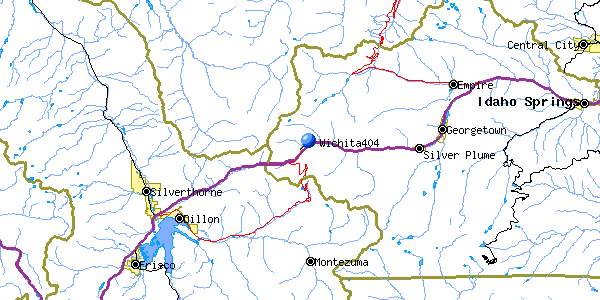 Map of Wichita State Team crash site